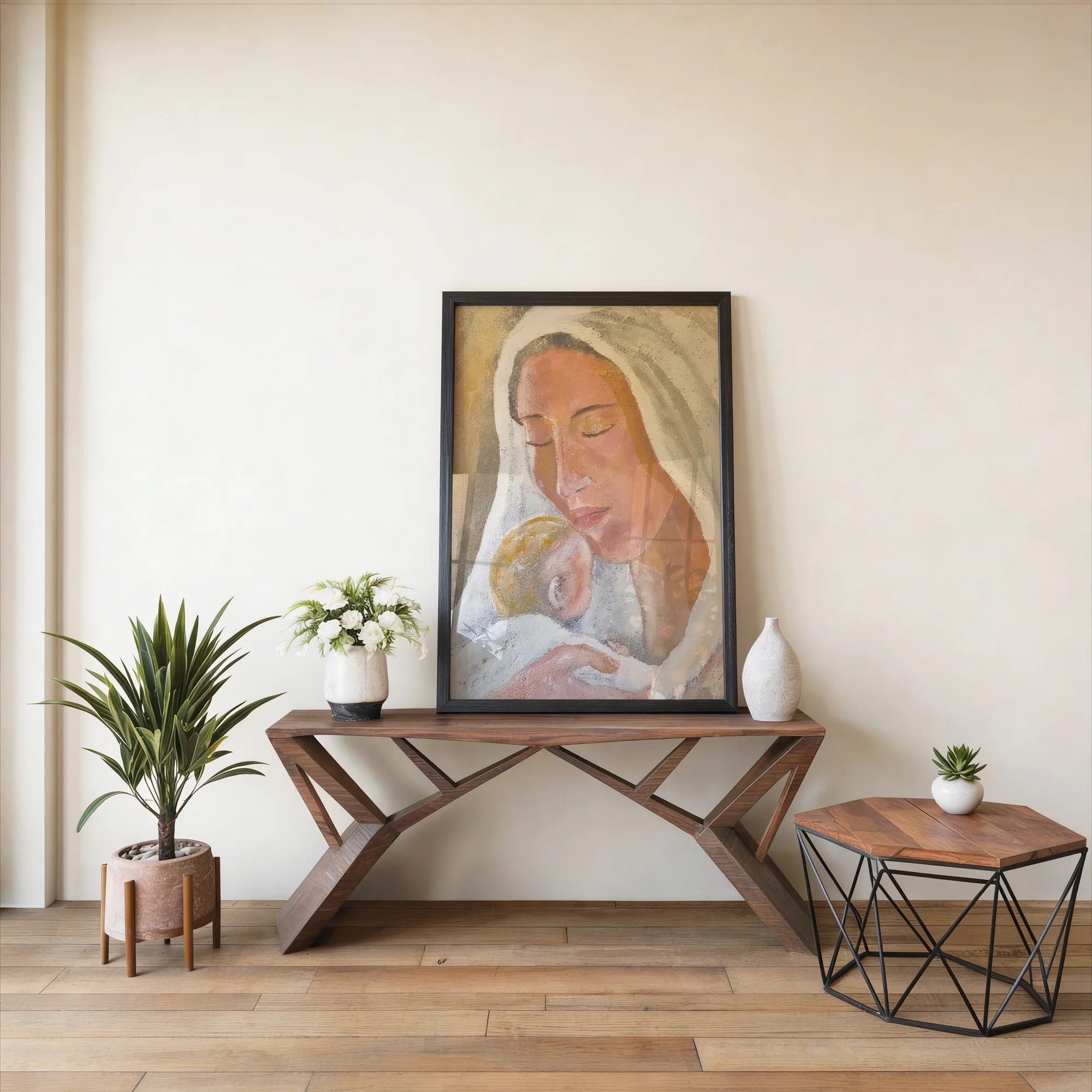 Mother's Embrace by Dragica Buco — lifestyle mockup art print