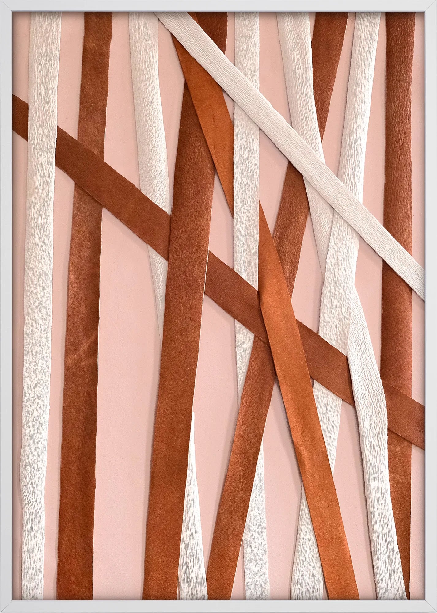 Crossing Ribbons by Dragica Buco — white framed art print