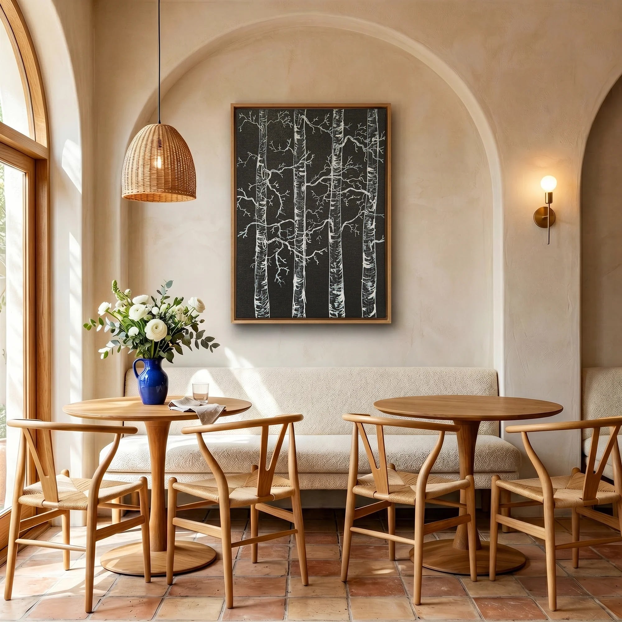 Birches at Midnight by Dragica Buco — canvas
