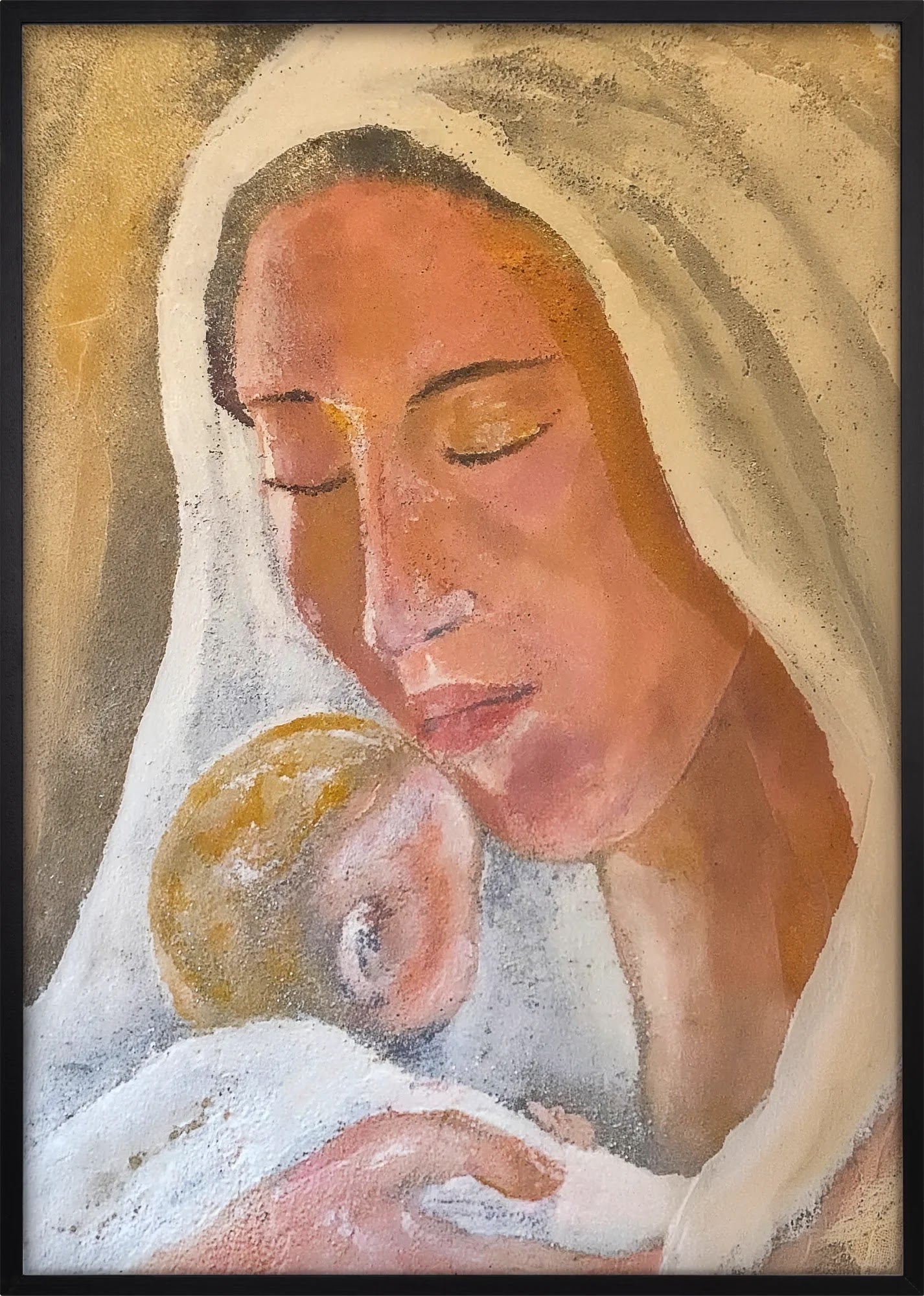 Mother's Embrace by Dragica Buco — black framed art print