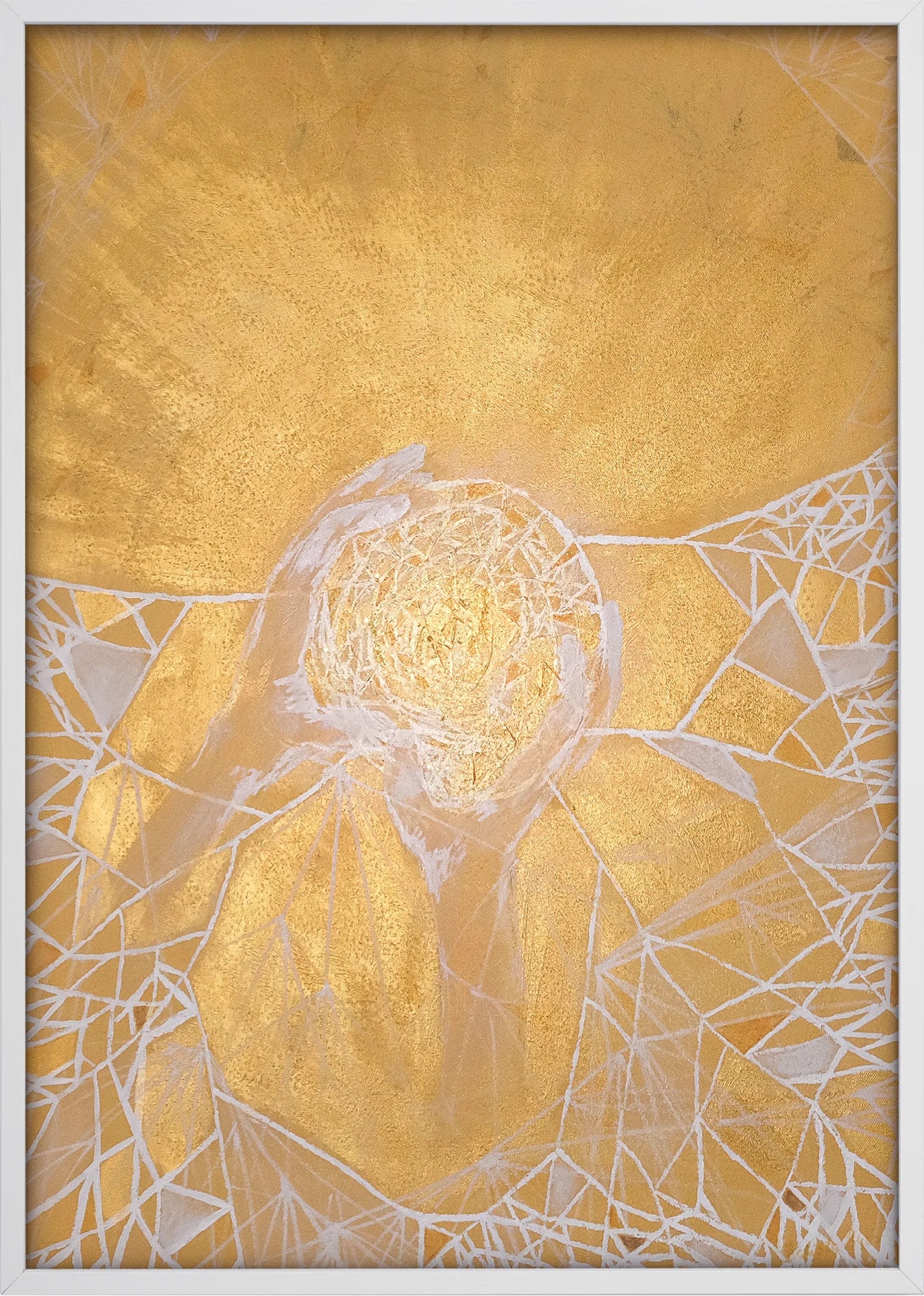 Golden Genesis by Dragica Buco — white framed art print