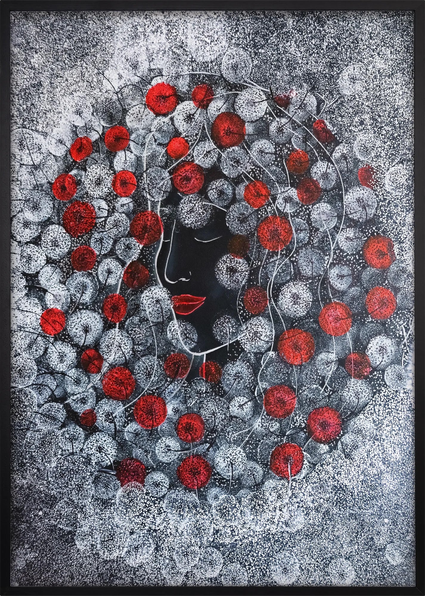 Crimson Reverie by Dragica Buco — black framed art print