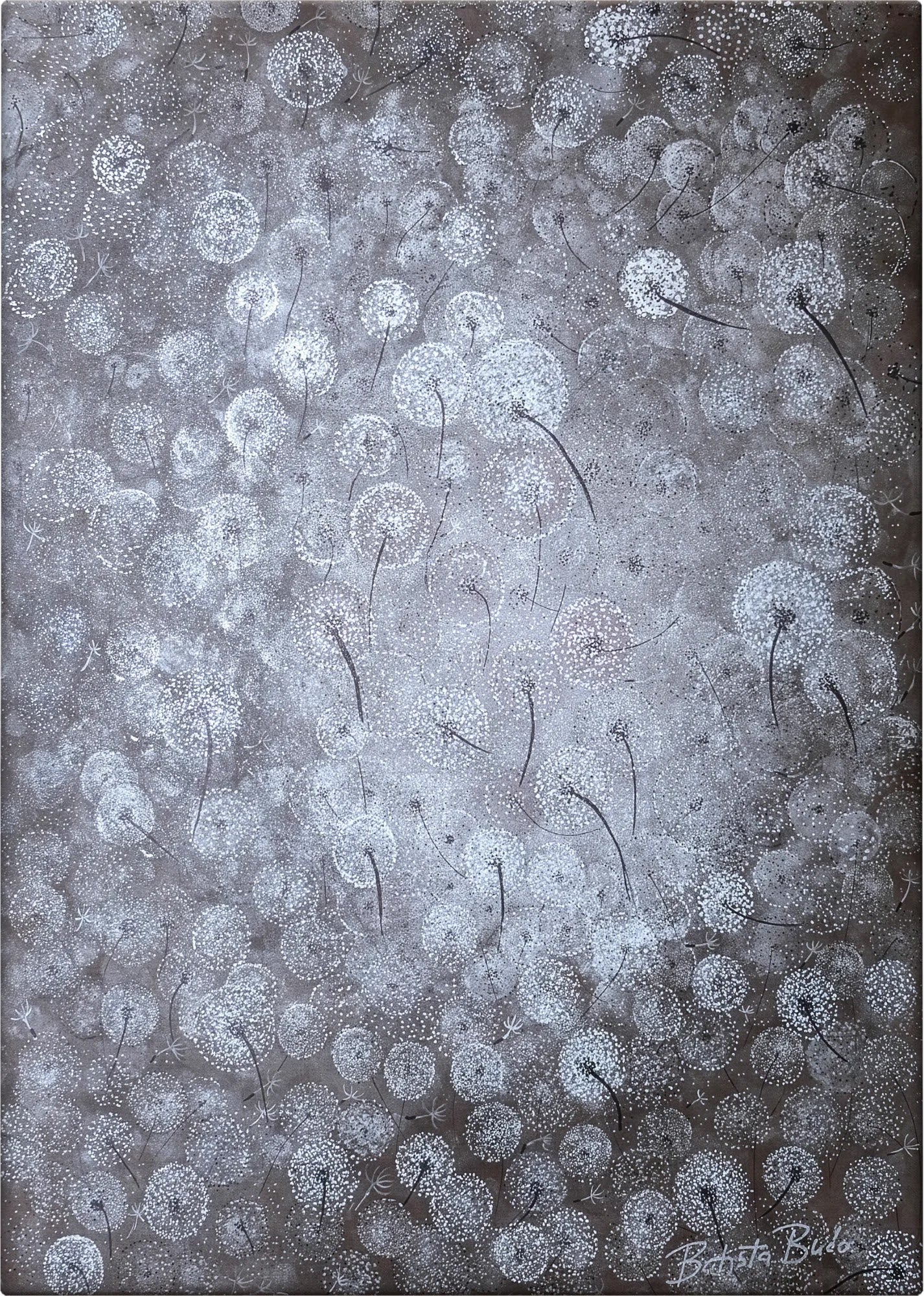 Silver Dandelions by Dragica Buco — canvas