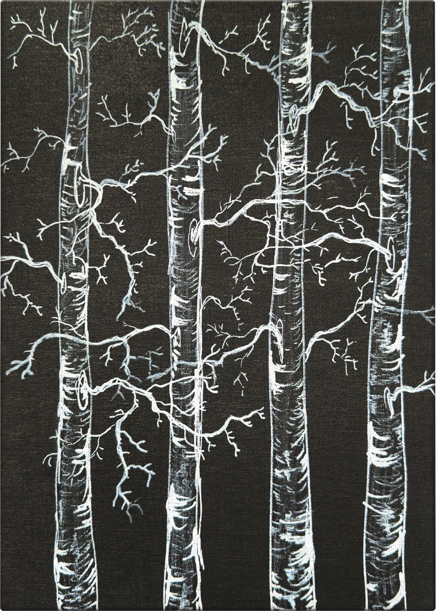 Birches at Midnight by Dragica Buco — canvas