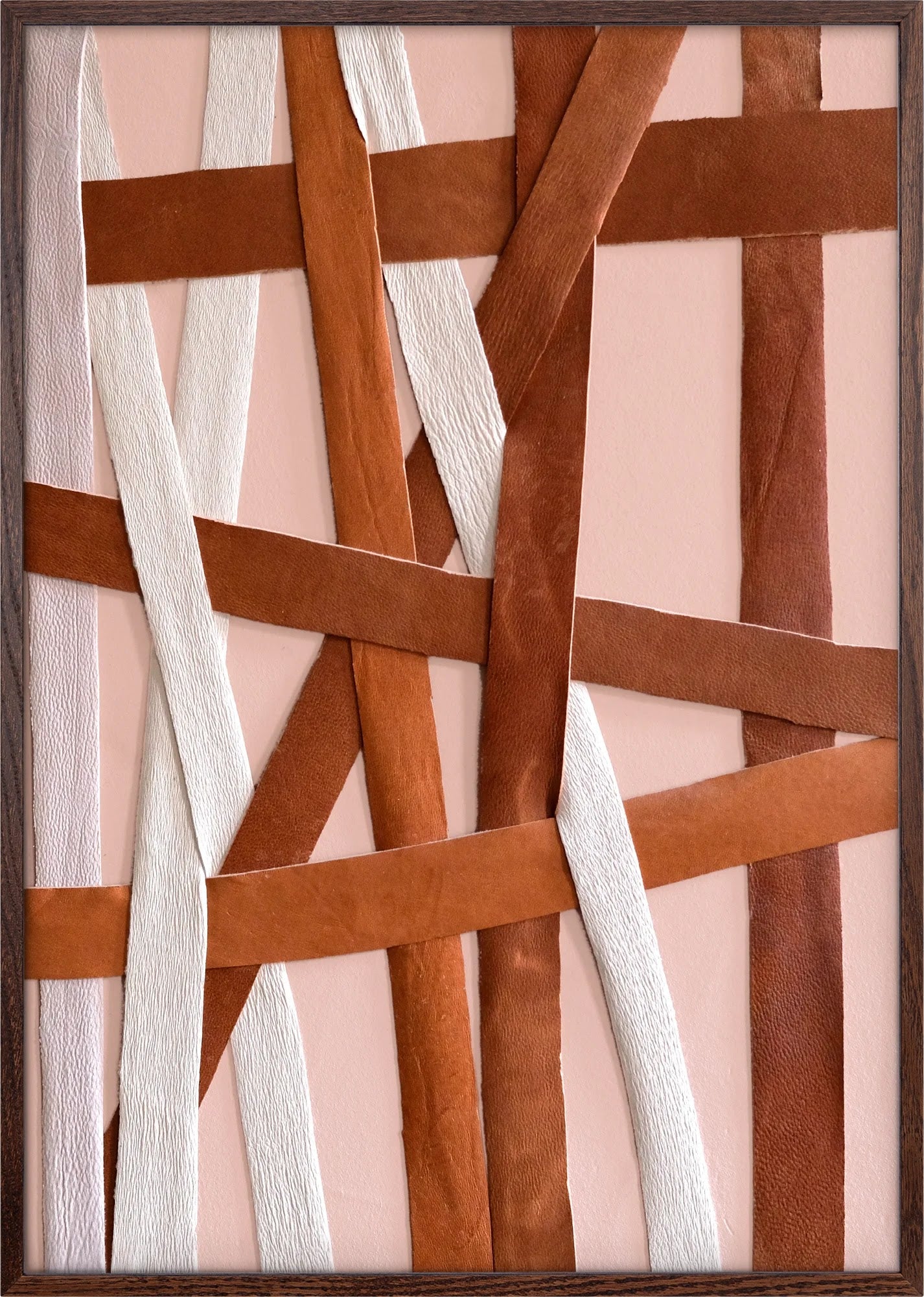 Terracotta Weave by Dragica Buco — dark wood framed art print