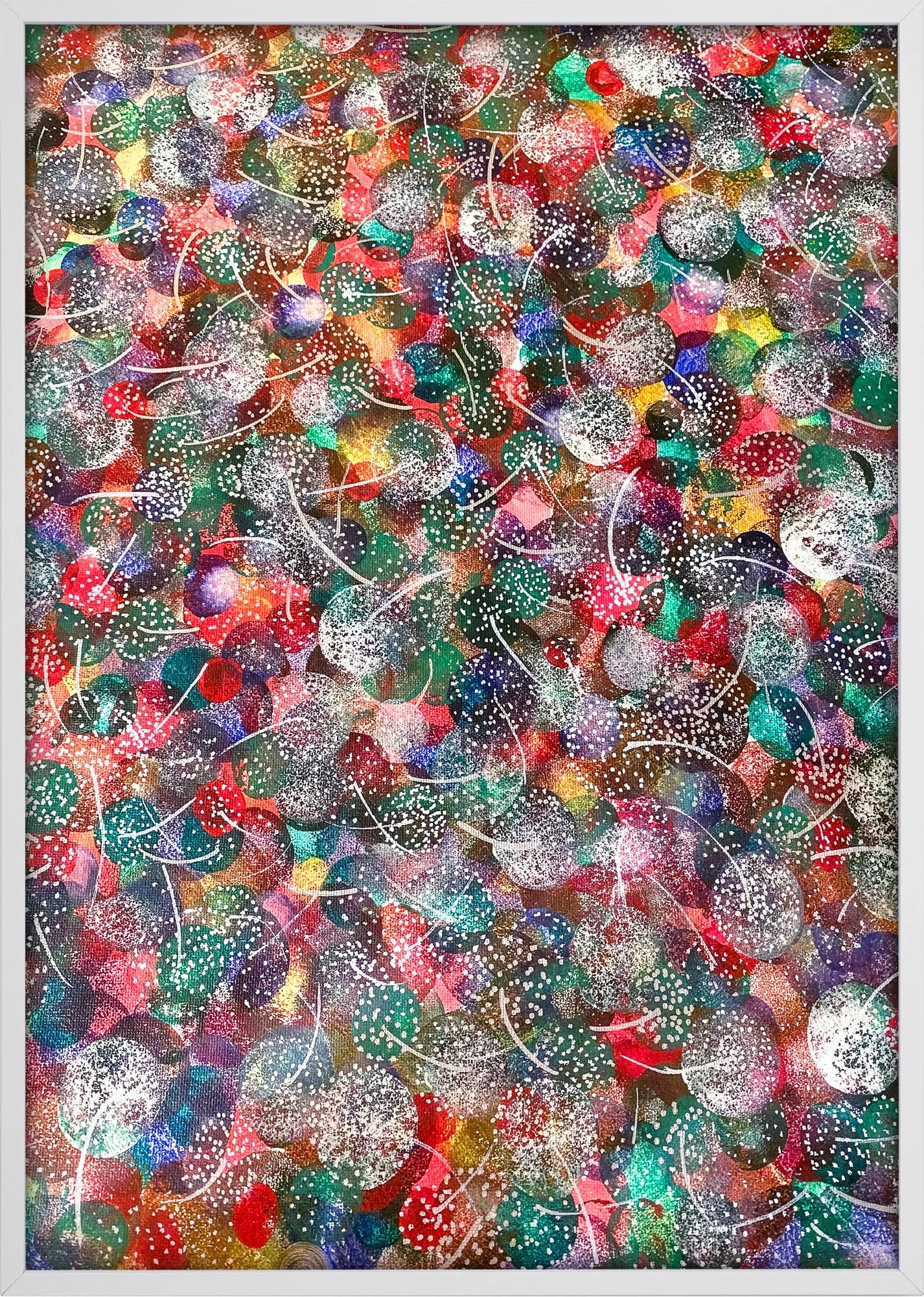 Confetti Bloom by Dragica Buco — white framed art print