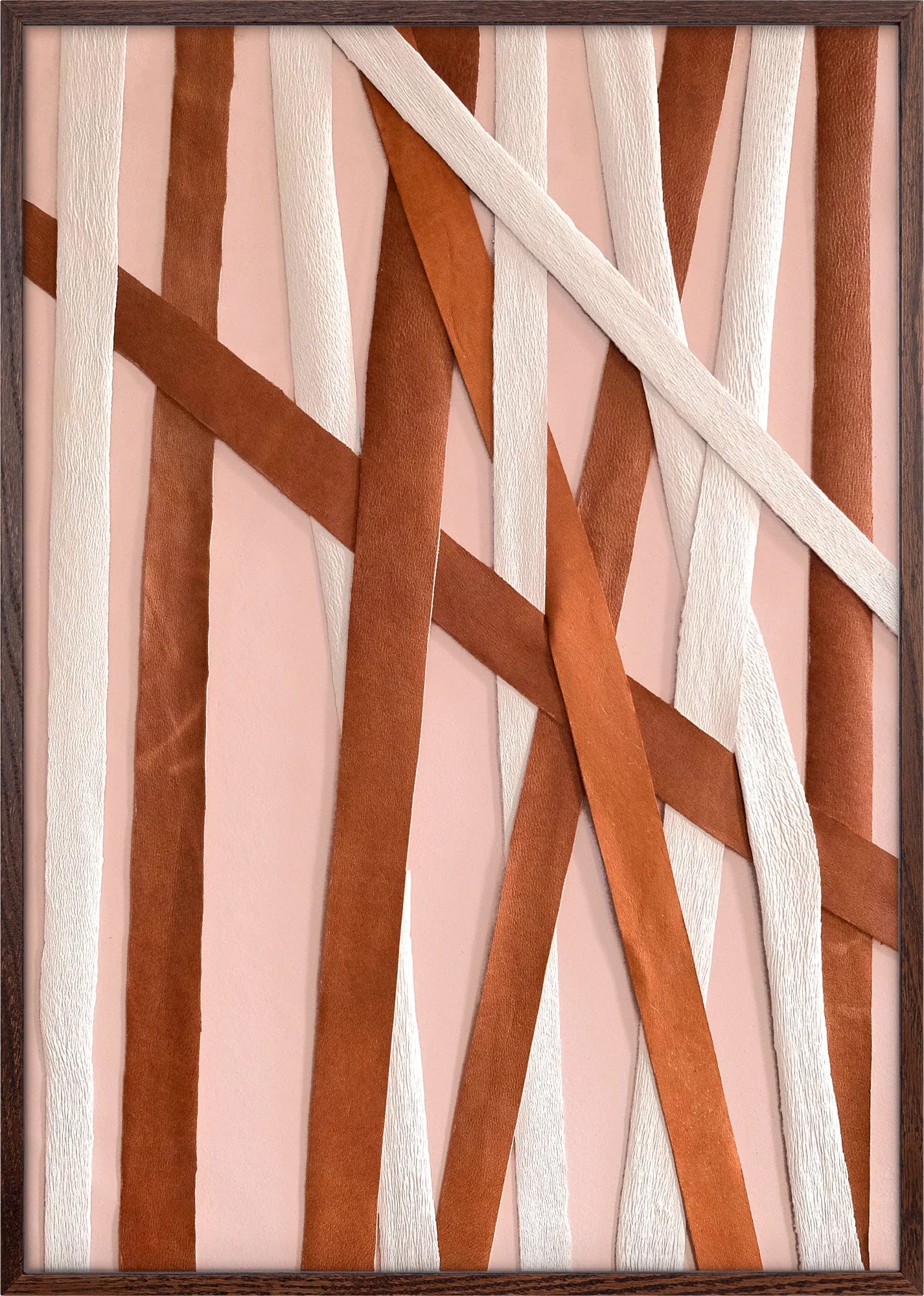 Crossing Ribbons by Dragica Buco — dark wood framed art print