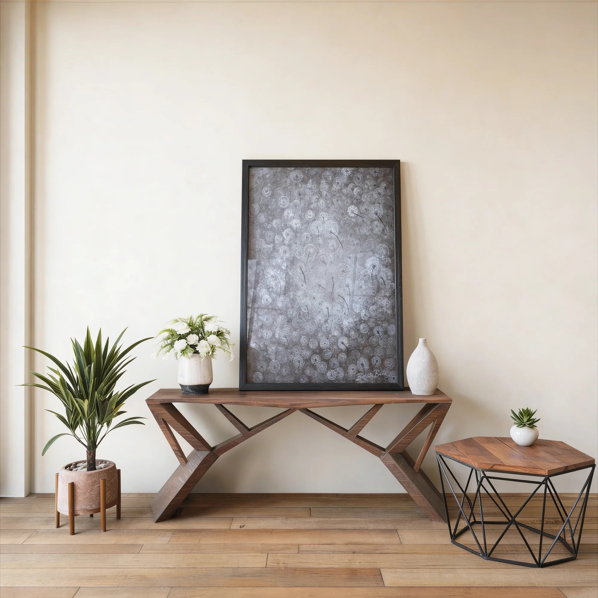 Silver Dandelions by Dragica Buco — lifestyle context art print