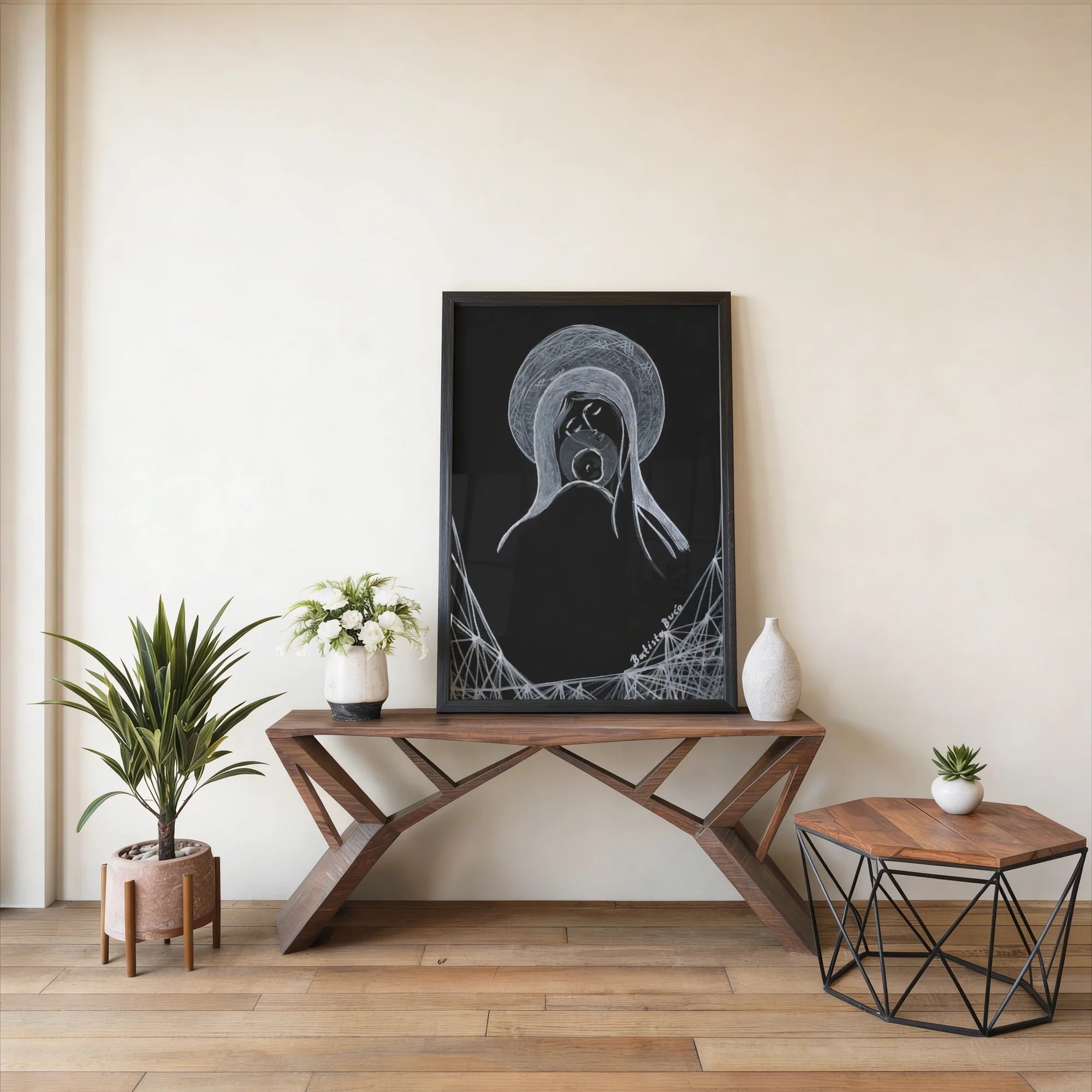 Madonna in Silver Line by Dragica Buco — lifestyle interior art print