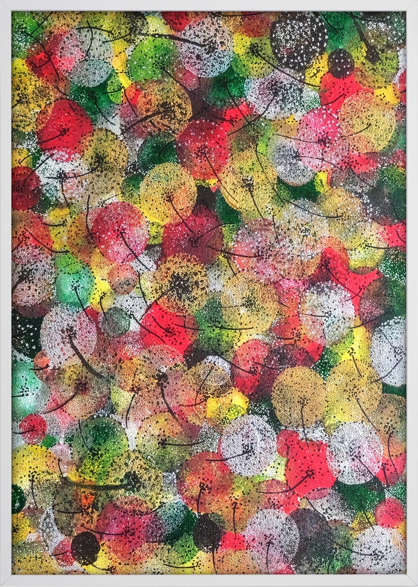 Autumn Dandelion Drift by Dragica Buco — white framed art print