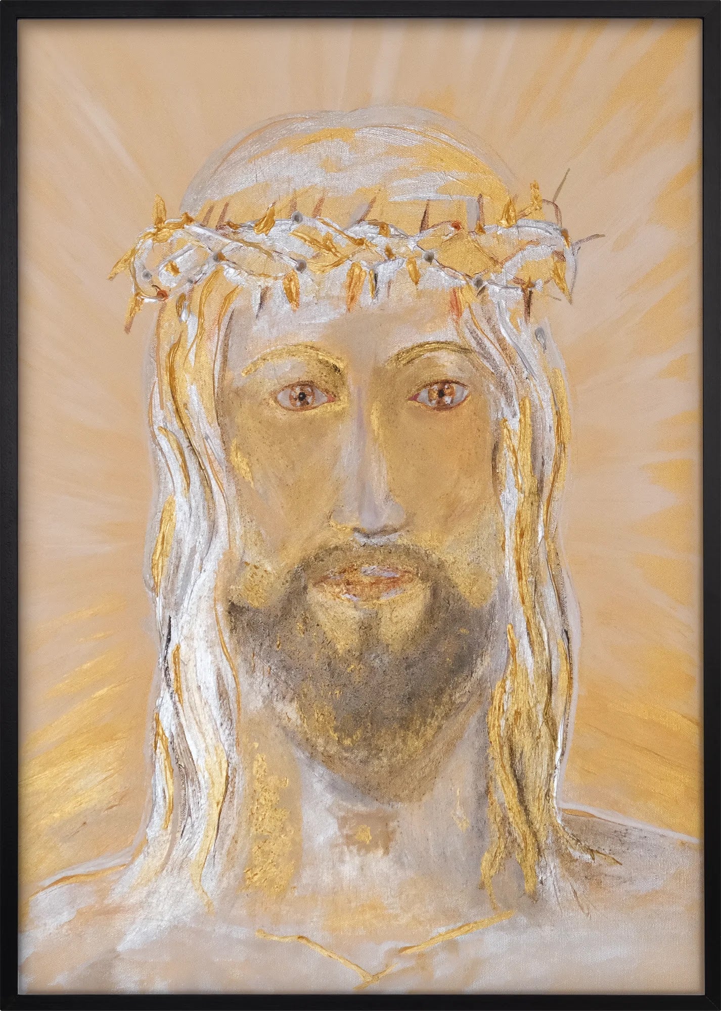 Holy Face by Dragica Buco — black framed art print