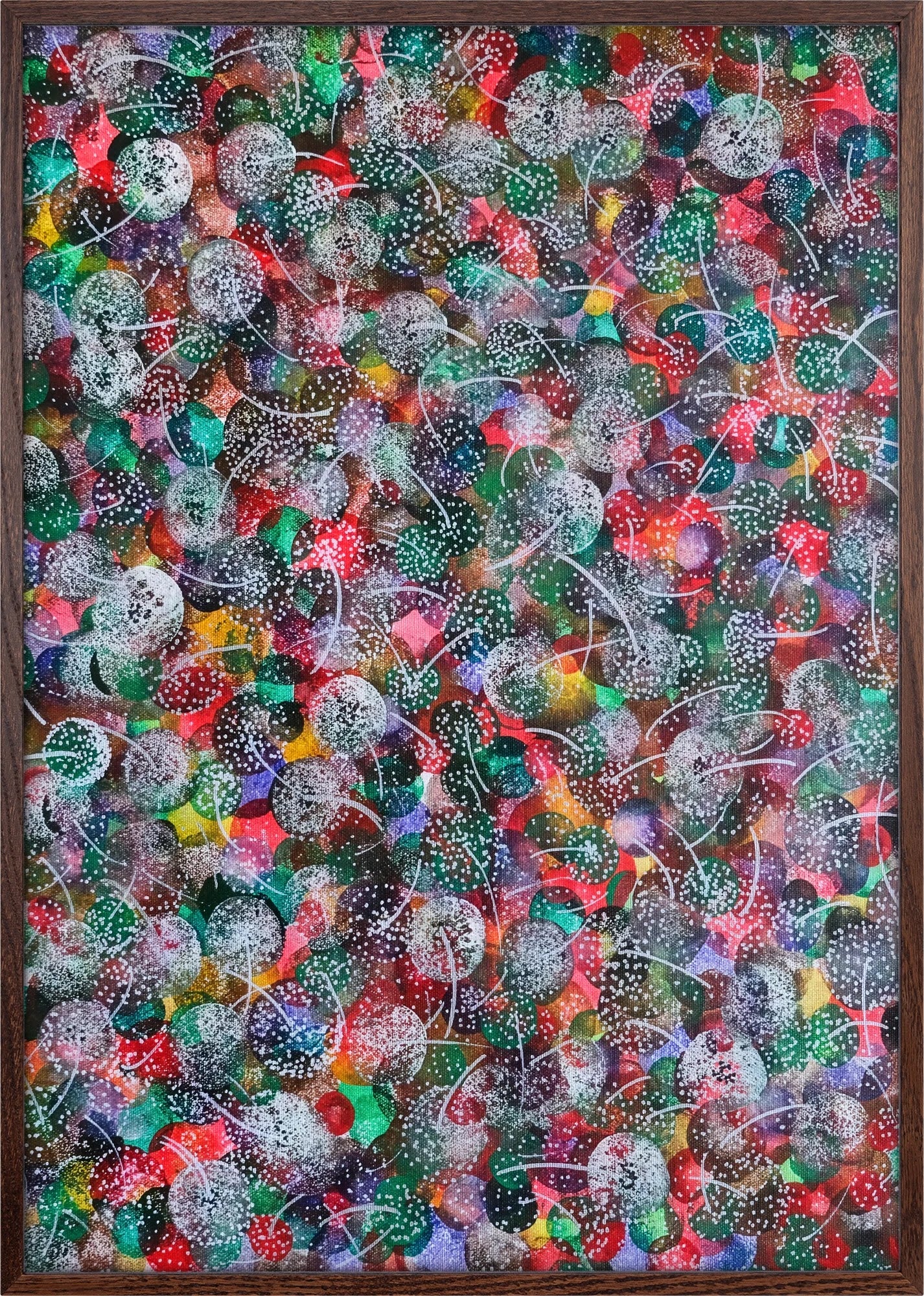 Confetti Bloom by Dragica Buco — dark wood framed art print
