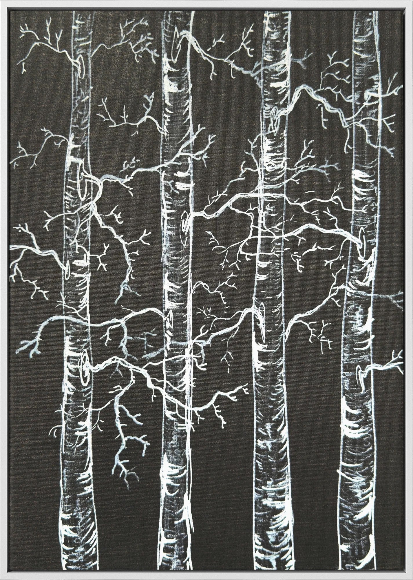 Birches at Midnight by Dragica Buco — canvas