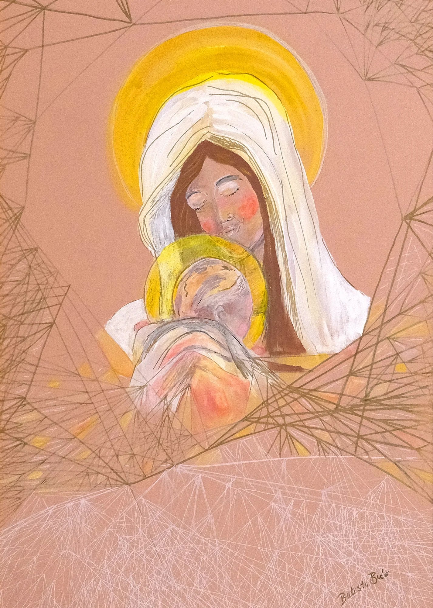 Madonna of the Golden Halo by Dragica Buco — unframed art print