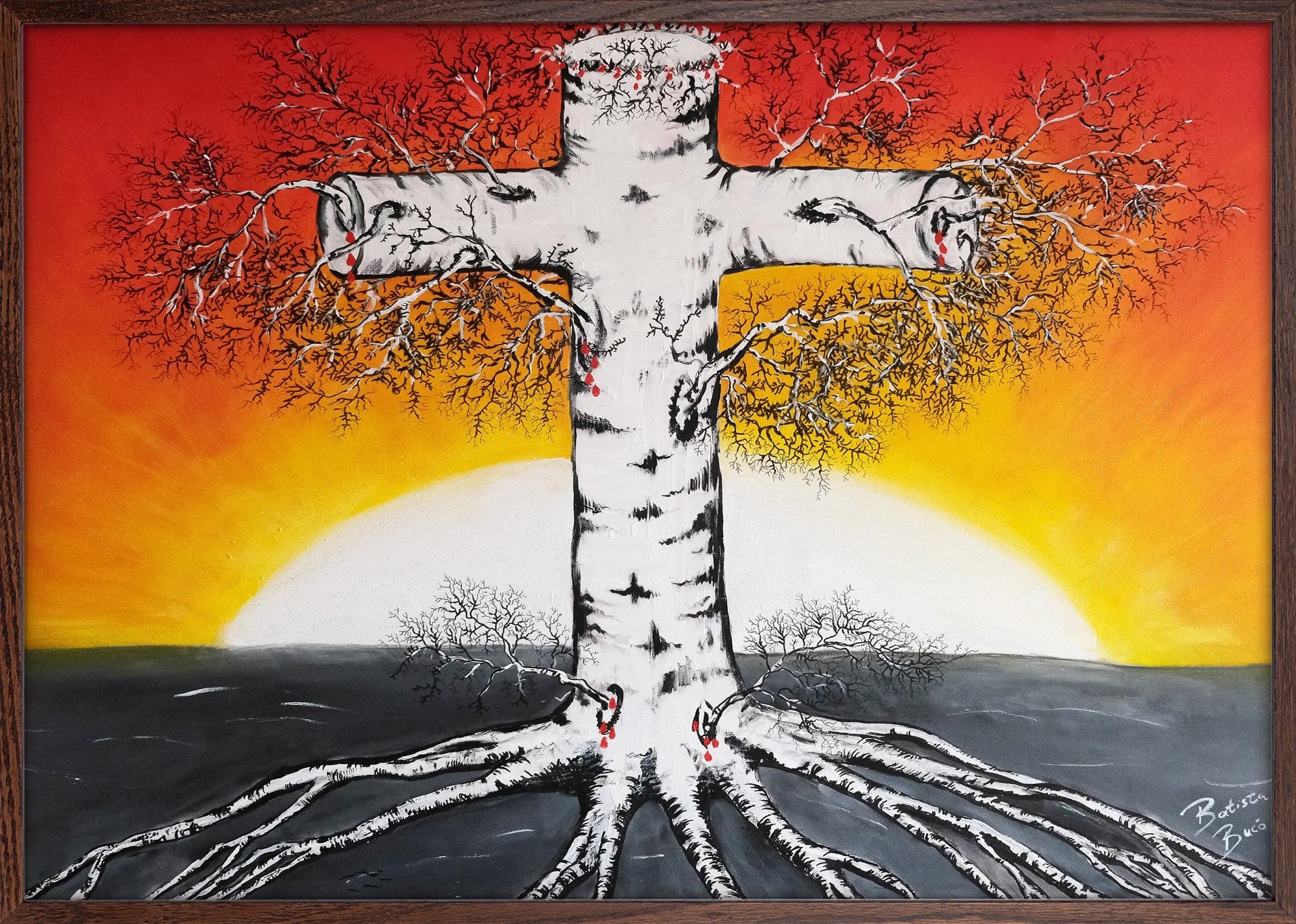 Tree of Faith by Dragica Buco — dark wood framed art print