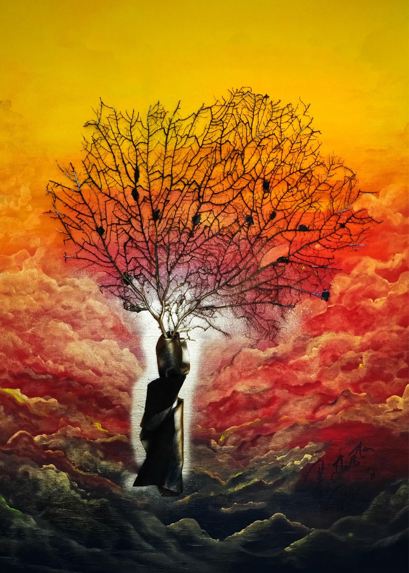 Embrace at Dusk by Dragica Buco — unframed art print