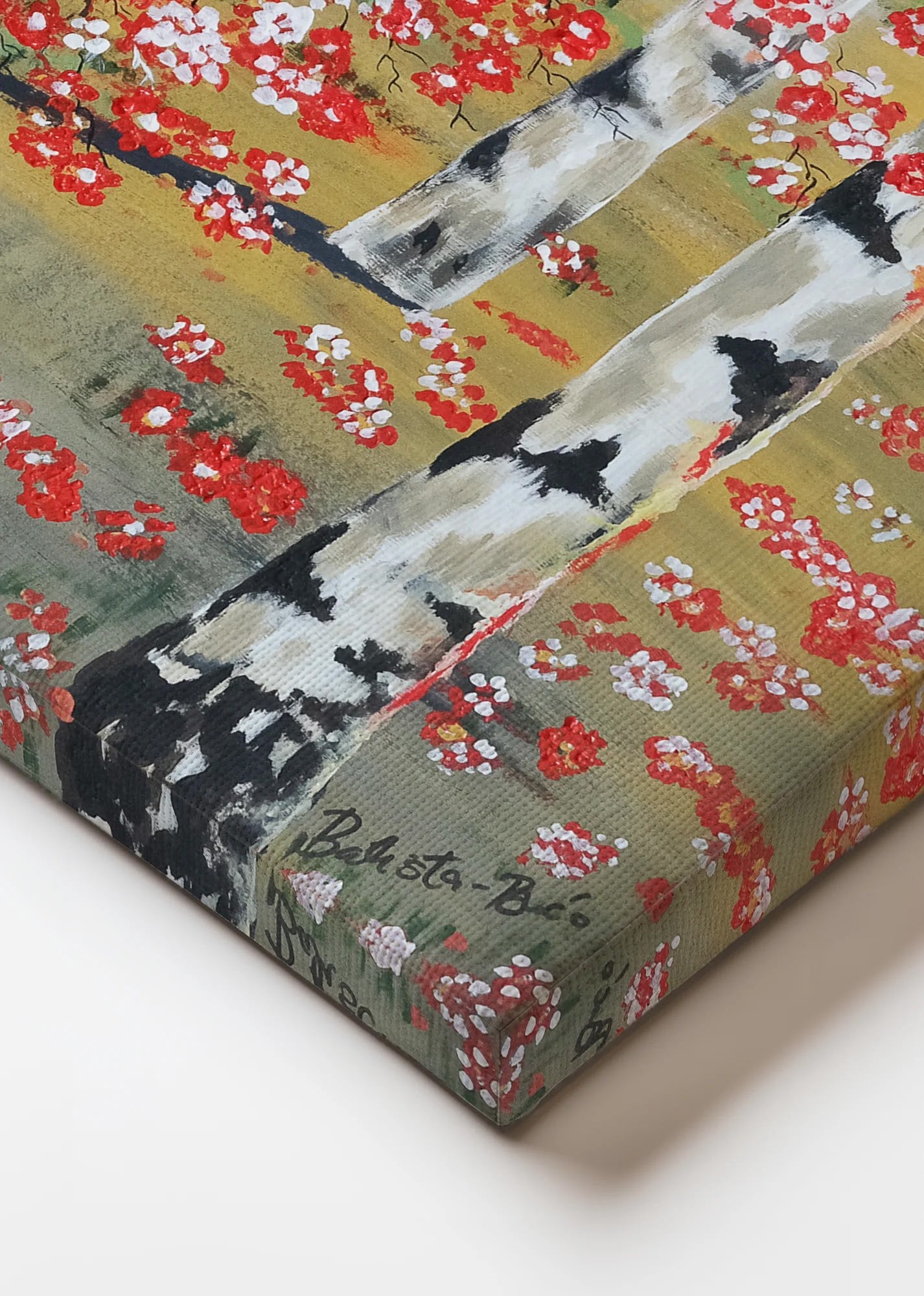 Crimson Birches by Dragica Buco — canvas
