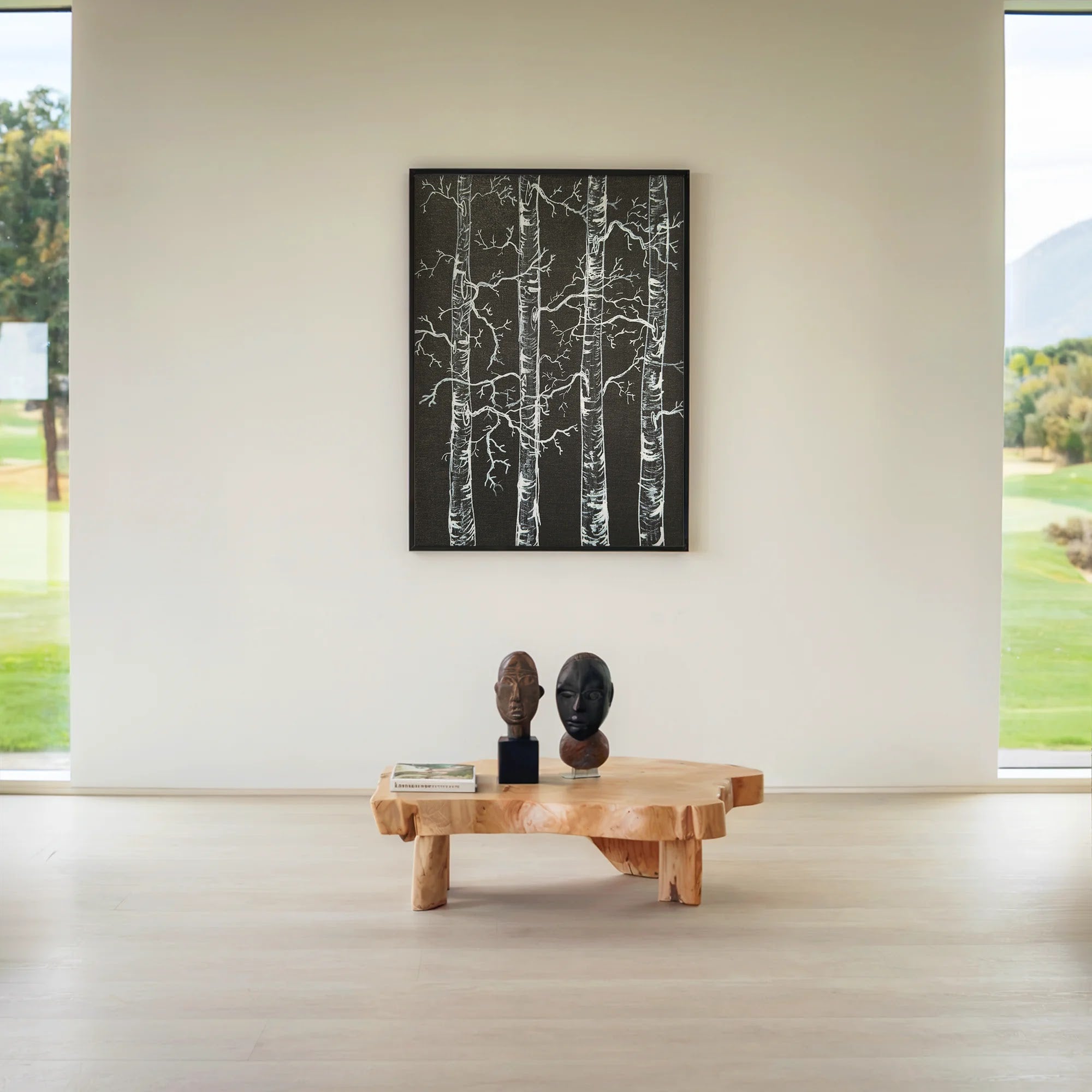Birches at Midnight by Dragica Buco — lifestyle mockup art print