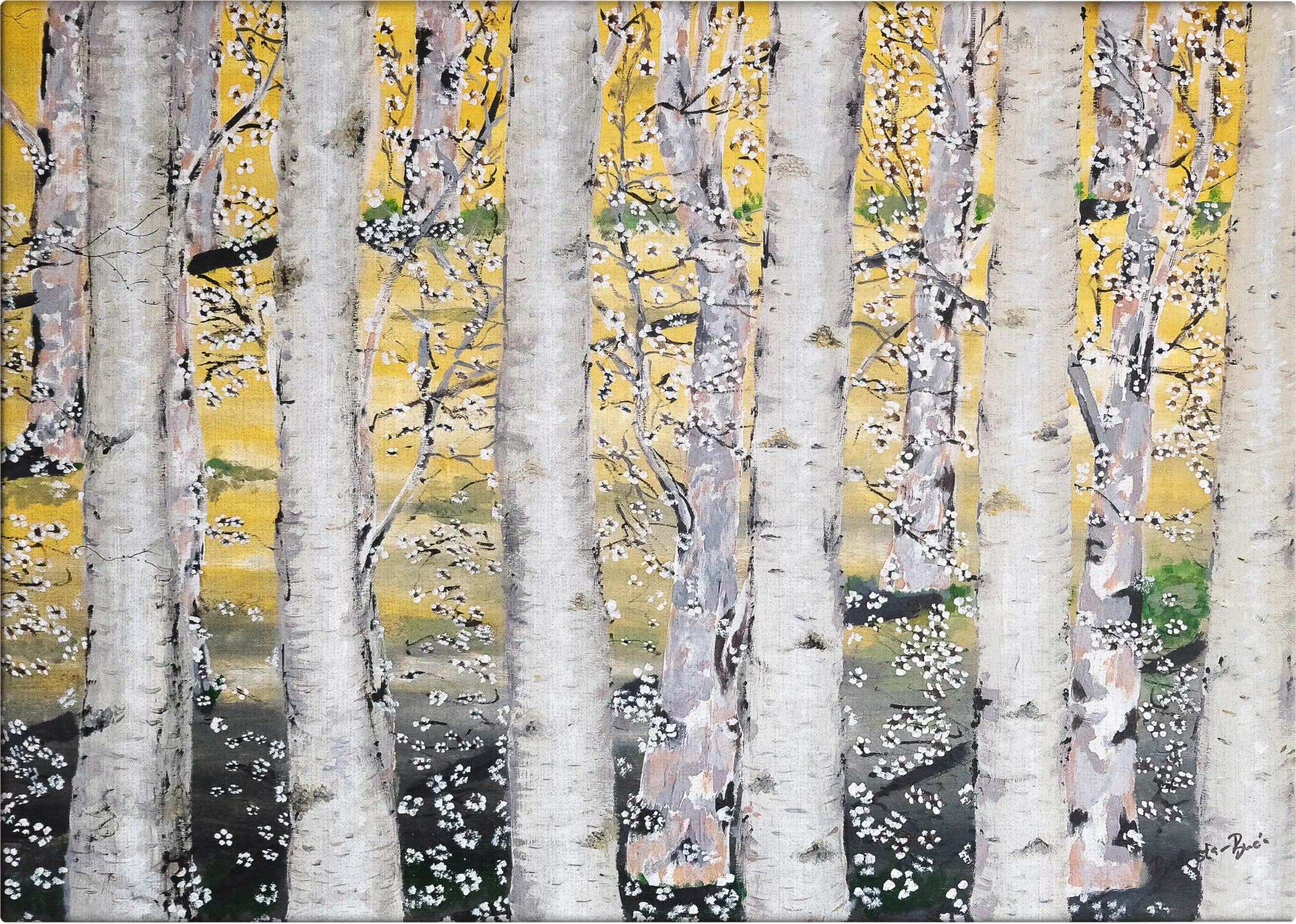 Golden Birch Grove by Dragica Buco — canvas