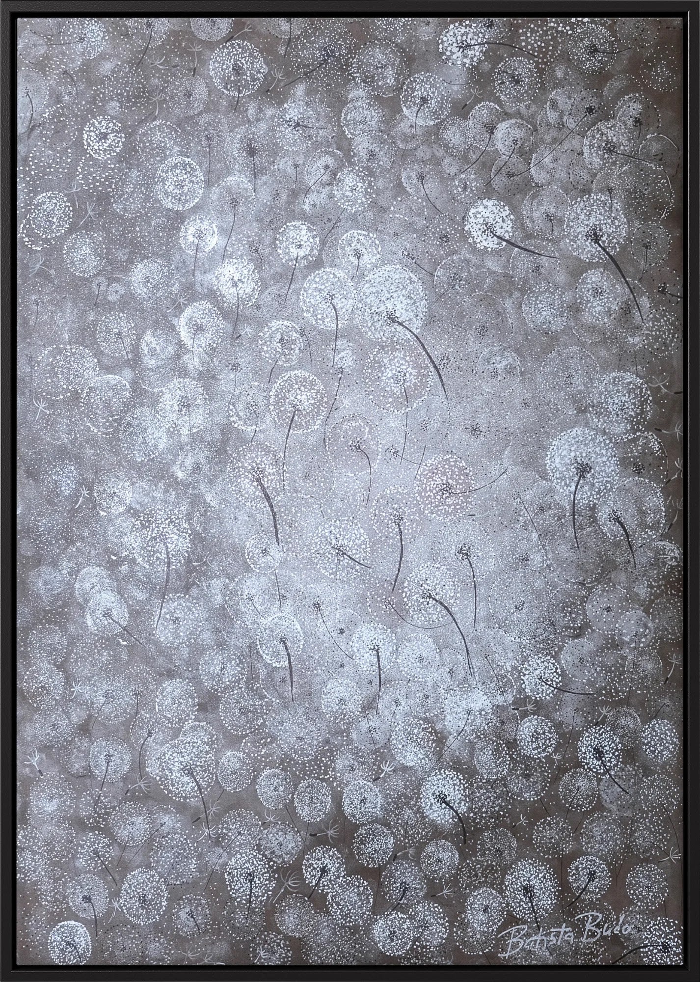 Silver Dandelions by Dragica Buco — canvas