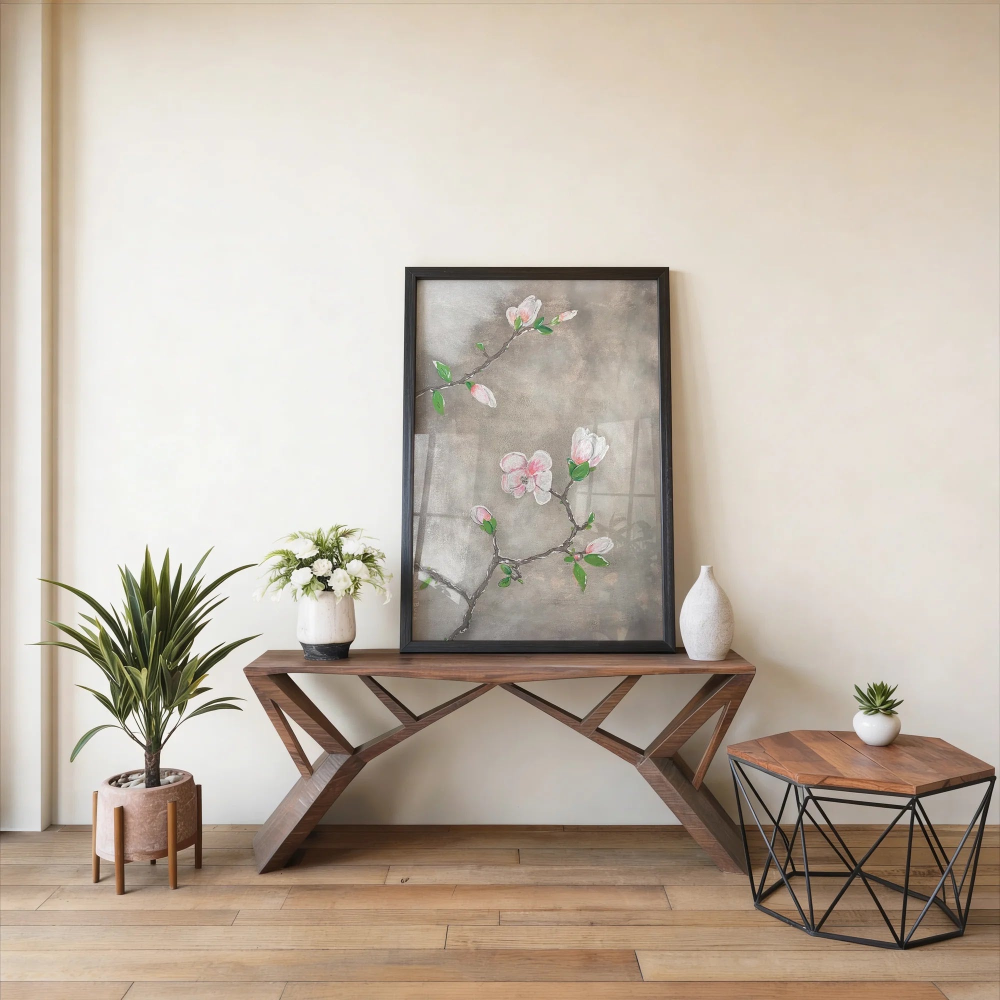 Magnolia Branch by Dragica Buco — lifestyle mockup art print