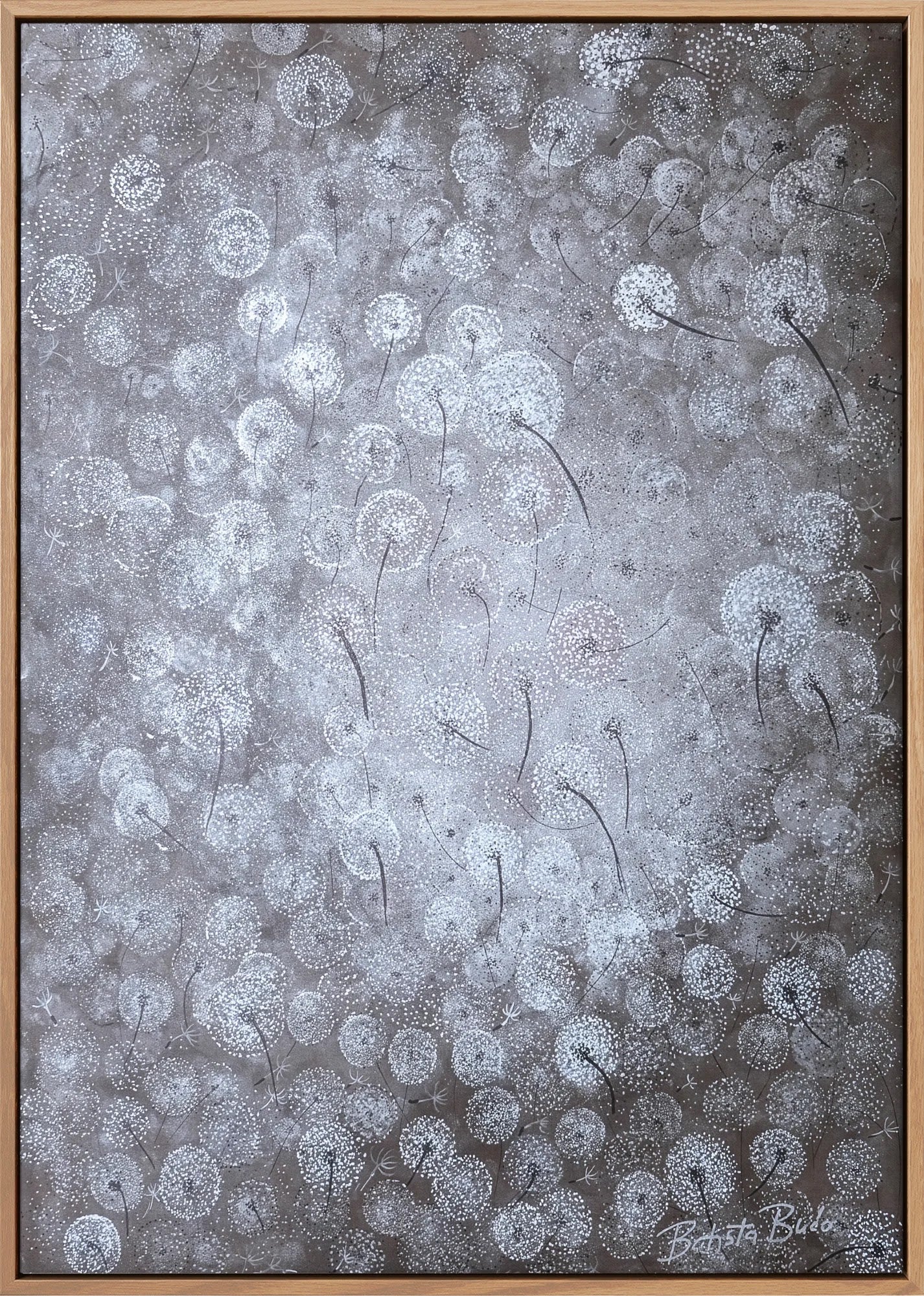 Silver Dandelions by Dragica Buco — canvas