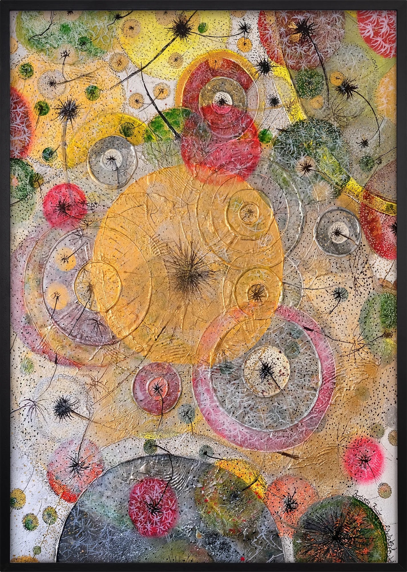 Golden Orbits by Dragica Buco — black framed art print