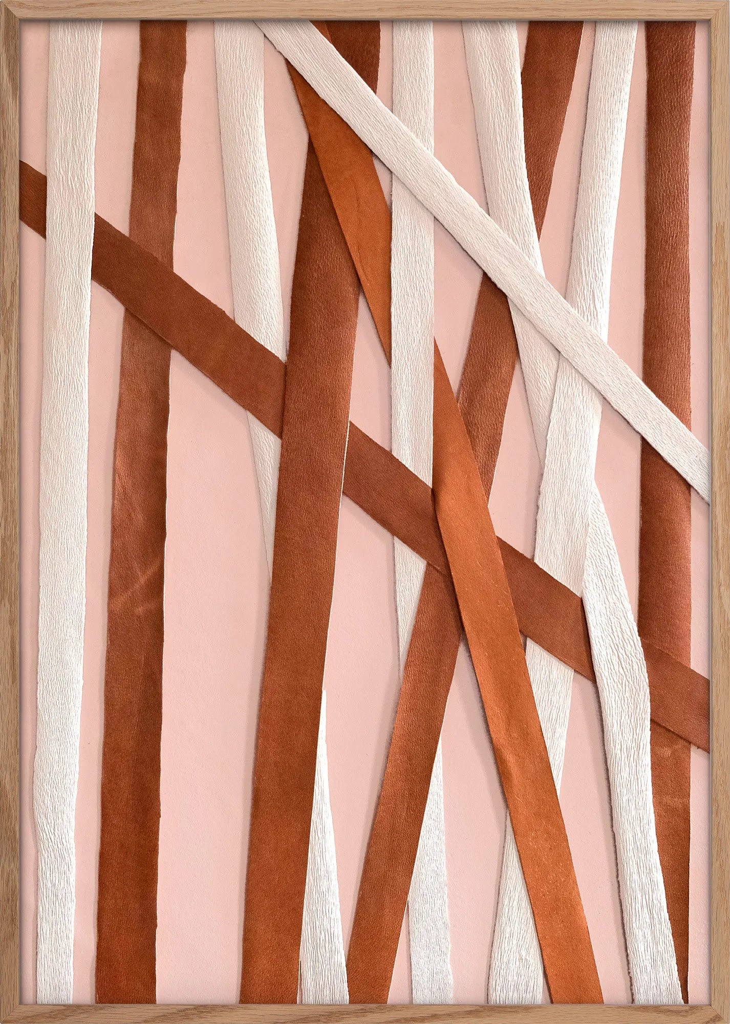 Crossing Ribbons by Dragica Buco — oak framed art print
