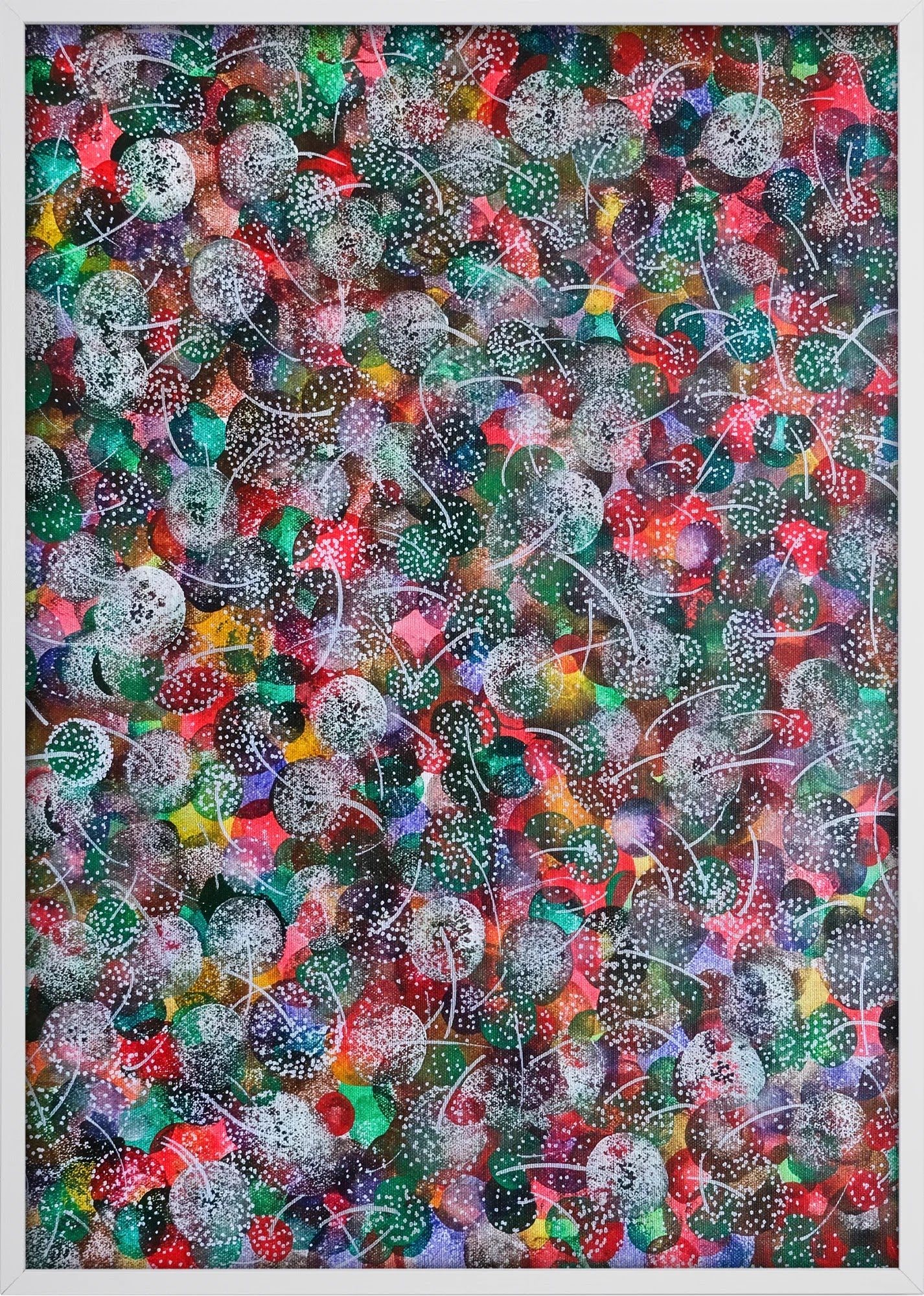Confetti Bloom by Dragica Buco — white framed art print
