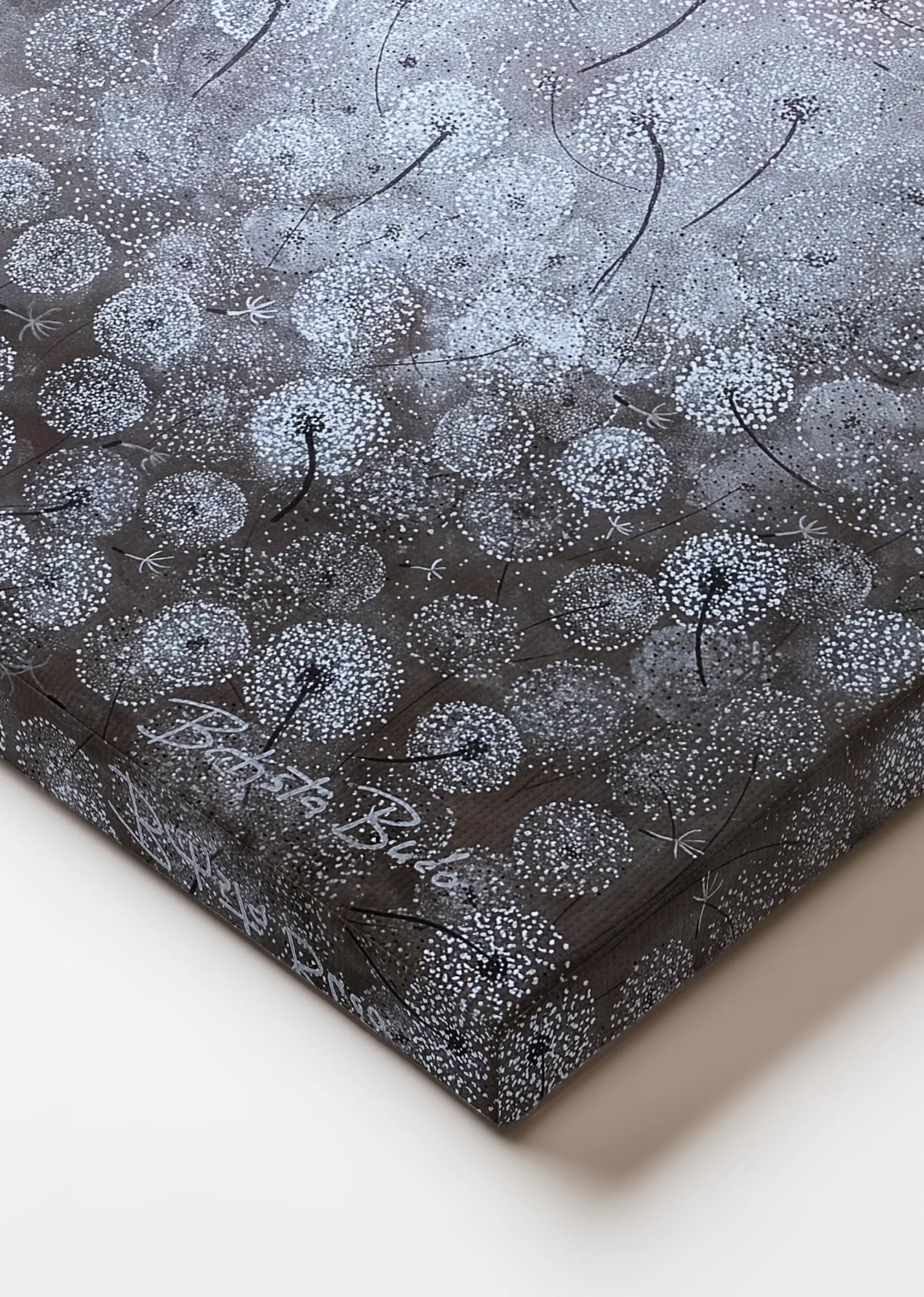 Silver Dandelions by Dragica Buco — canvas