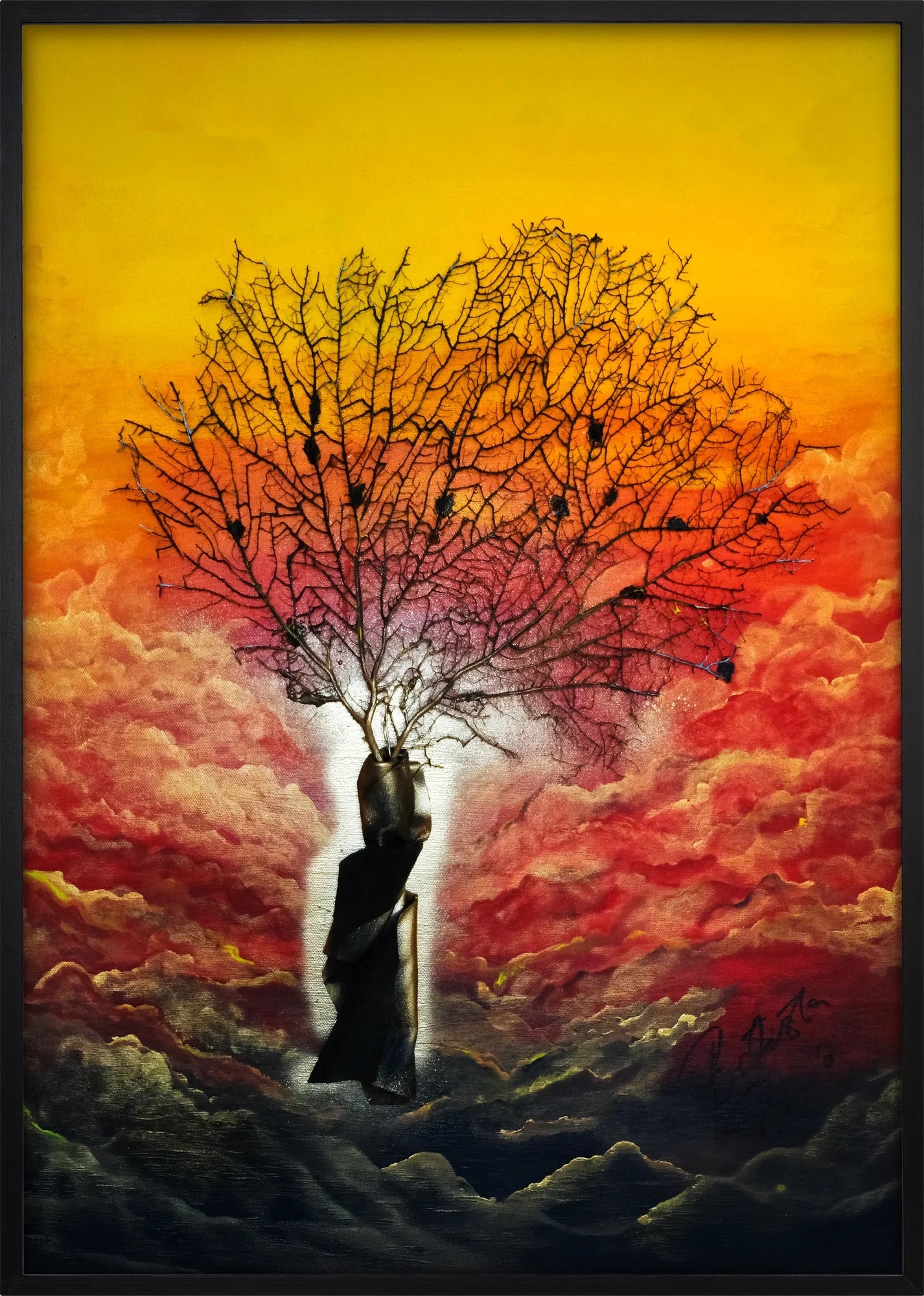 Embrace at Dusk by Dragica Buco — black framed art print