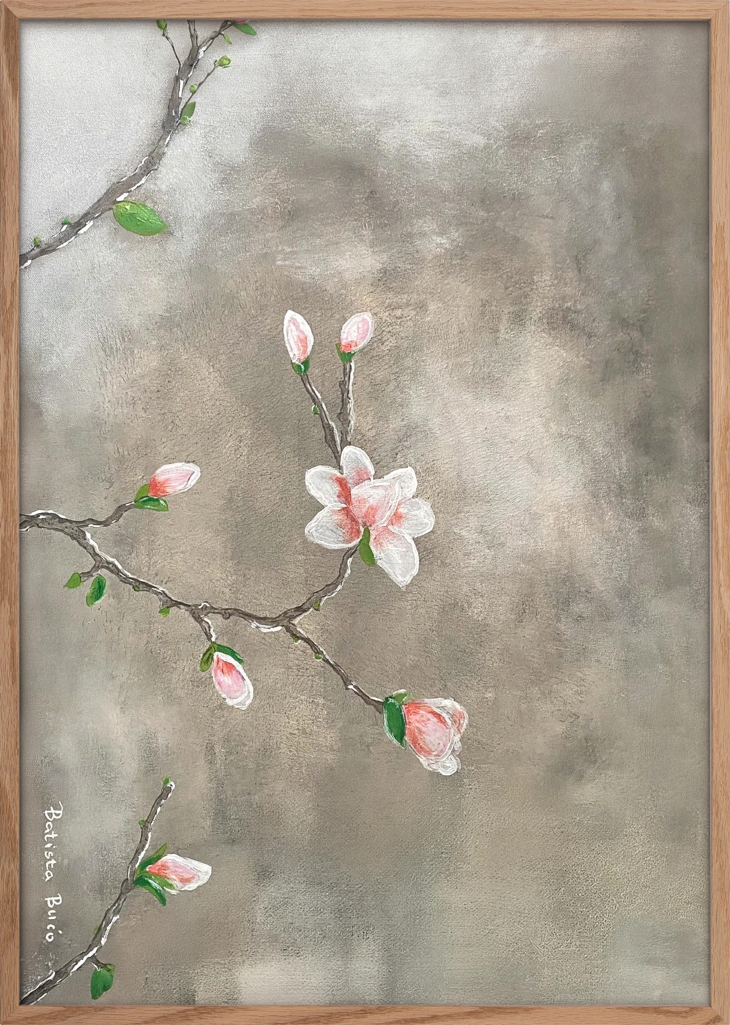 Blossom in Bloom by Dragica Buco — oak framed art print