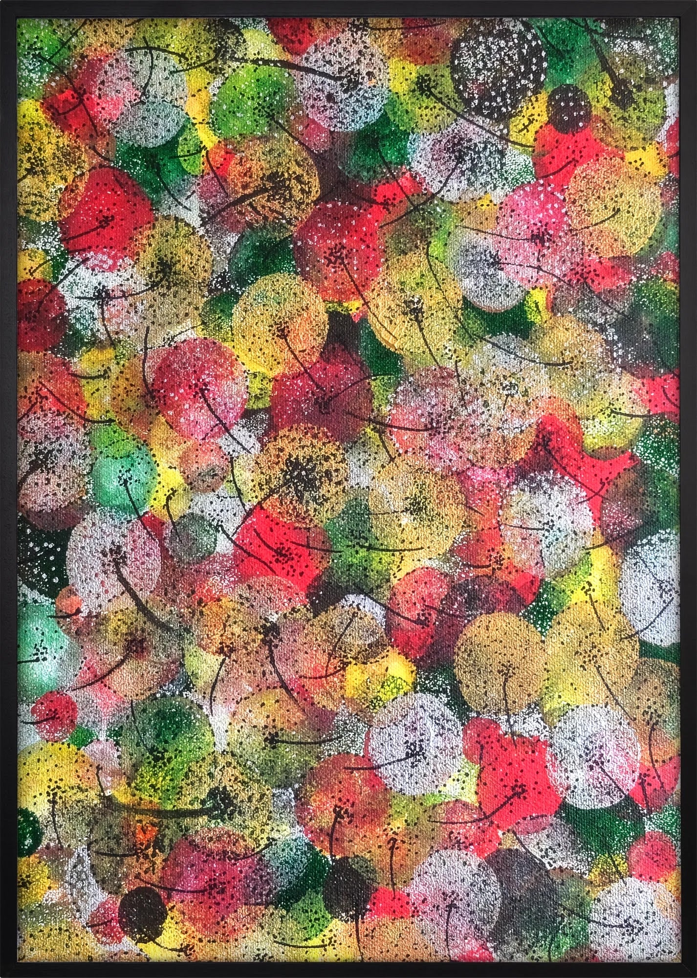 Autumn Dandelion Drift by Dragica Buco — black framed art print