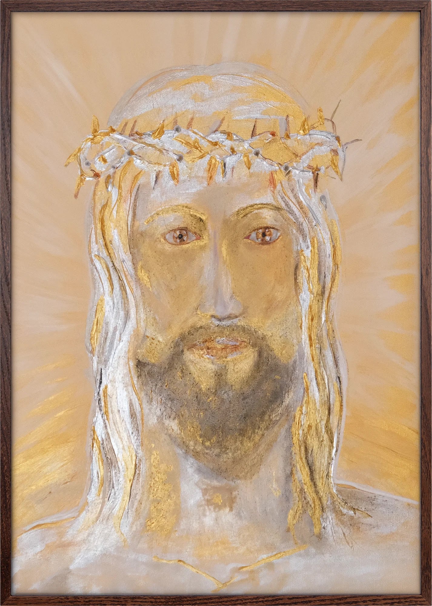 Holy Face by Dragica Buco — dark wood framed art print