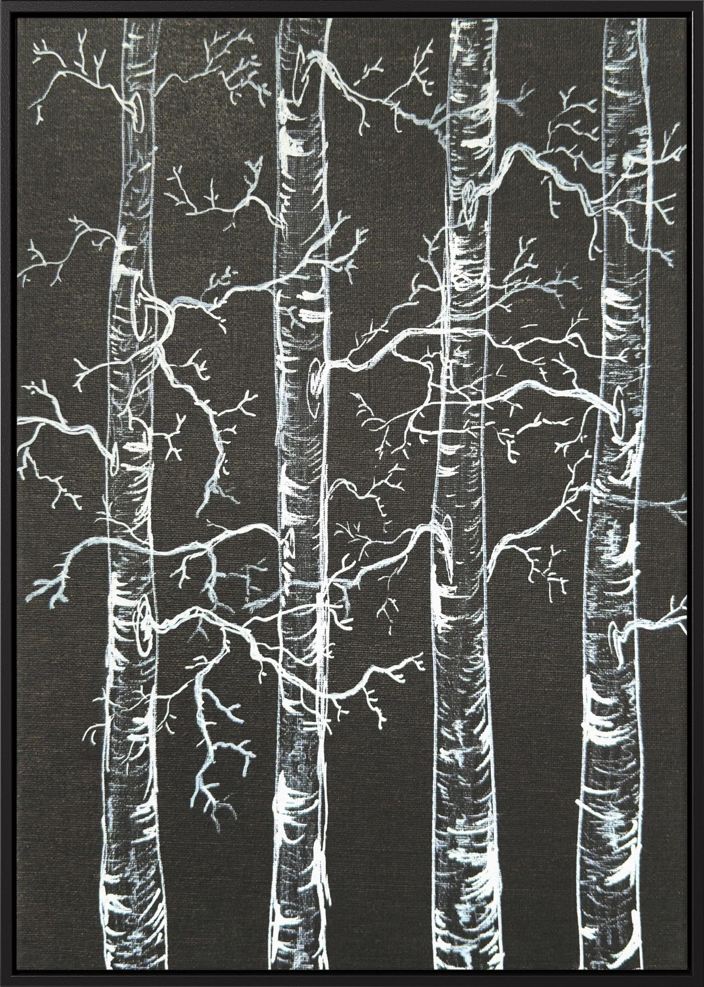 Birches at Midnight by Dragica Buco — canvas