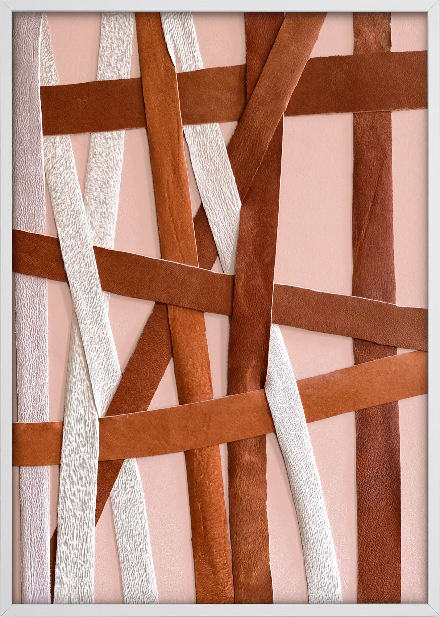 Terracotta Weave by Dragica Buco — white framed art print