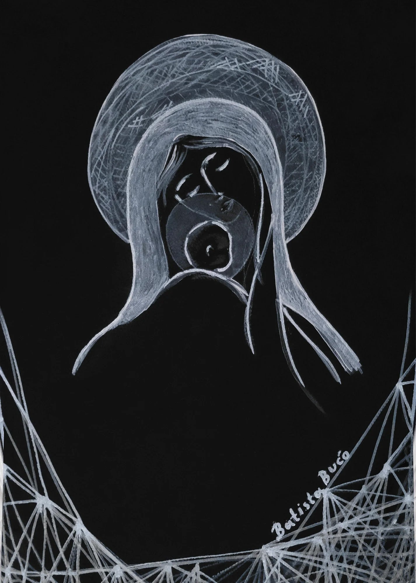Madonna in Silver Line by Dragica Buco — unframed art print