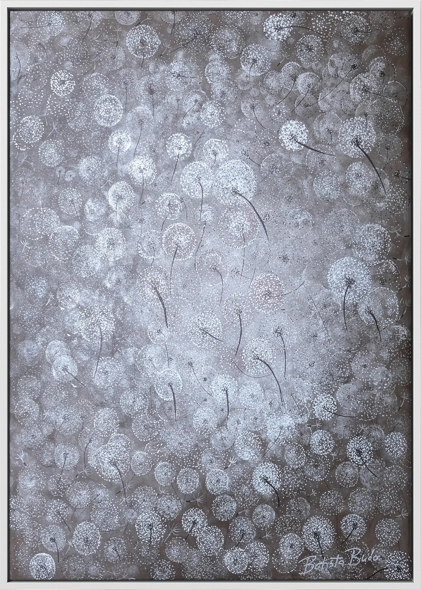 Silver Dandelions by Dragica Buco — canvas
