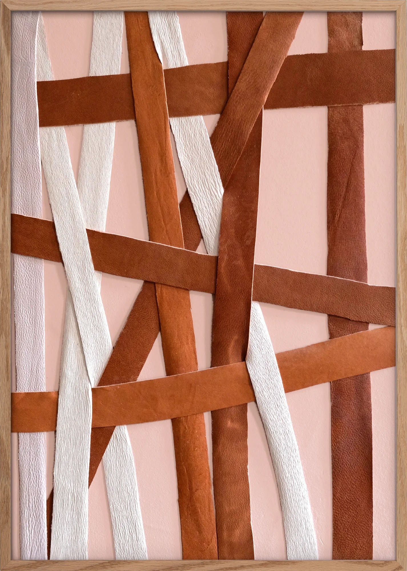 Terracotta Weave by Dragica Buco — oak framed art print