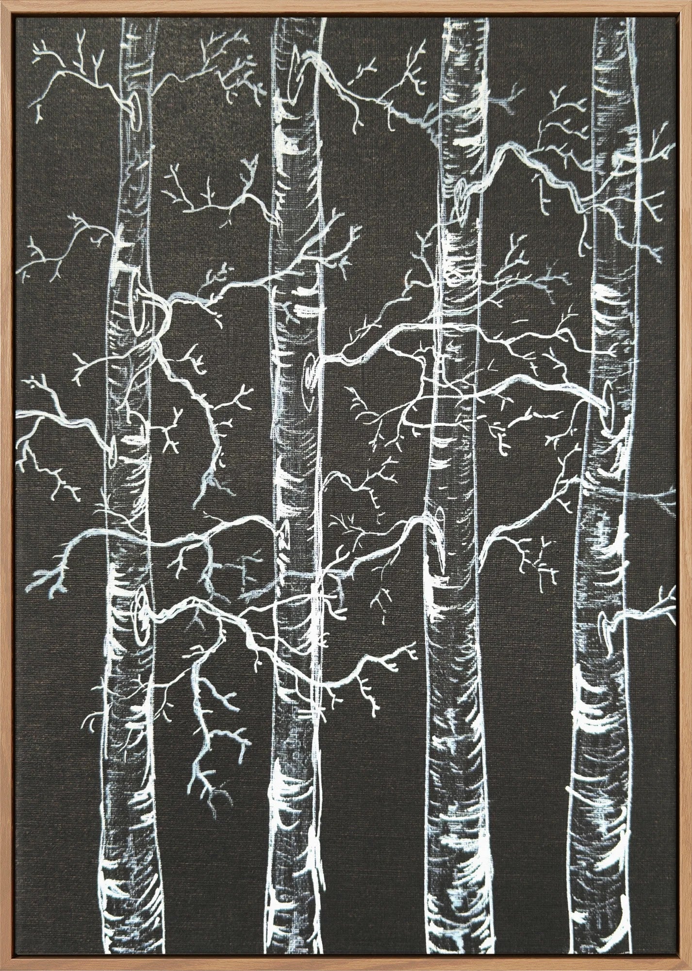 Birches at Midnight by Dragica Buco — canvas